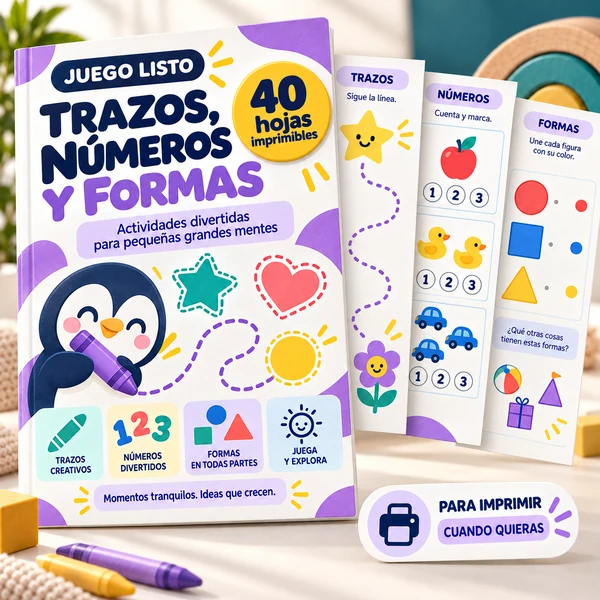 Bono 5: Cuaderno de trazos, números y formas