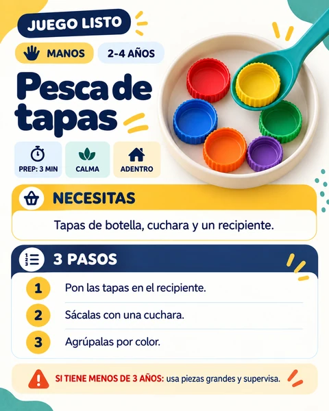 Tarjeta Juego Listo: Pesca de tapas
