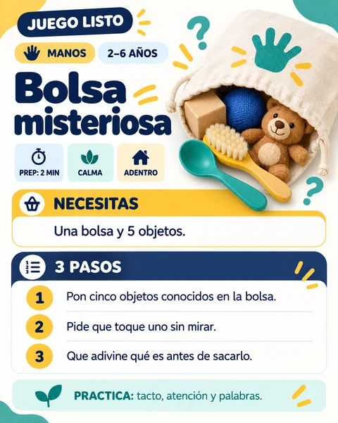 Tarjeta Juego Listo: Bolsa misteriosa
