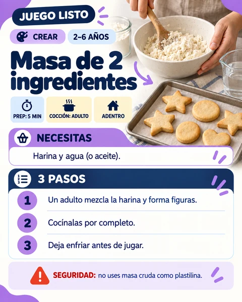 Tarjeta Juego Listo: Masa de 2 ingredientes