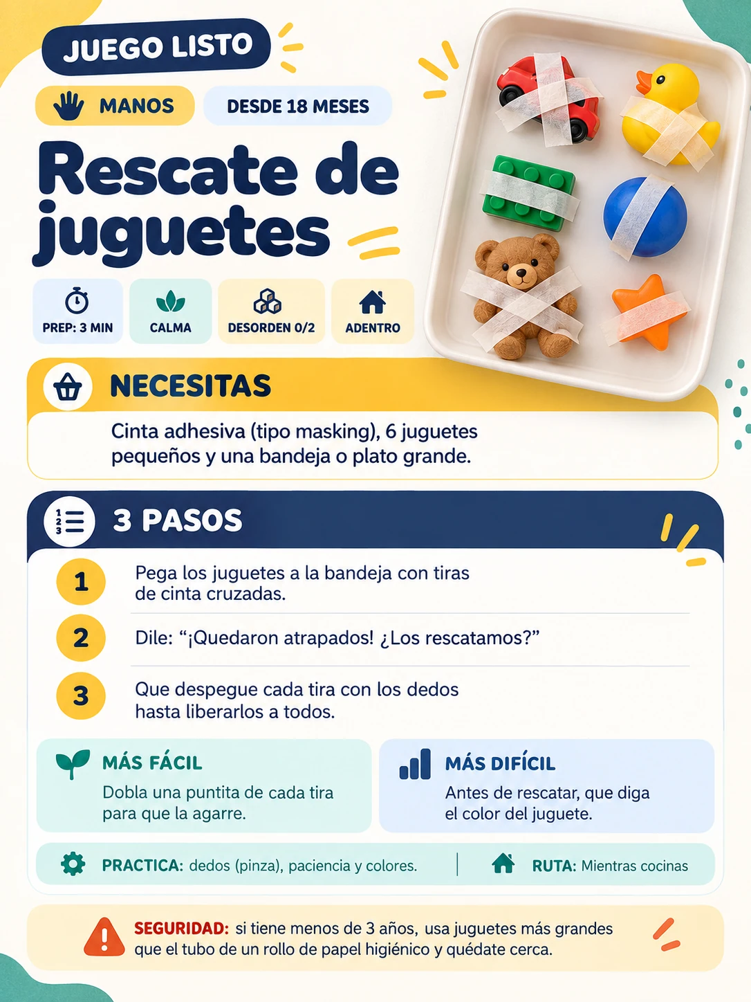 Tarjeta real de Juego Listo: Rescate de juguetes